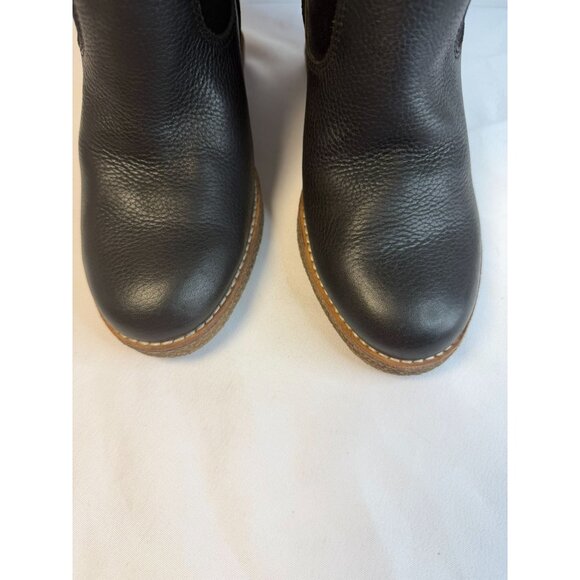 Dolce Vita Pavlos Wedge Heel Womens Size 9.5 Black Leather Suede Booties Casual - Picture 4 of 11